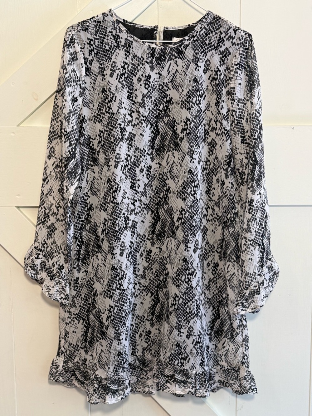 Mud Pie Romy Ruffle Sleeve Animal Print Dress Small NWT